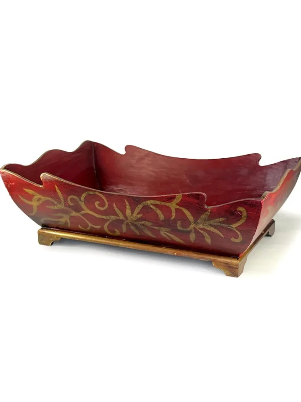 Vintage Wooden Asian Open Box